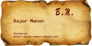 Bajor Manon névjegykártya